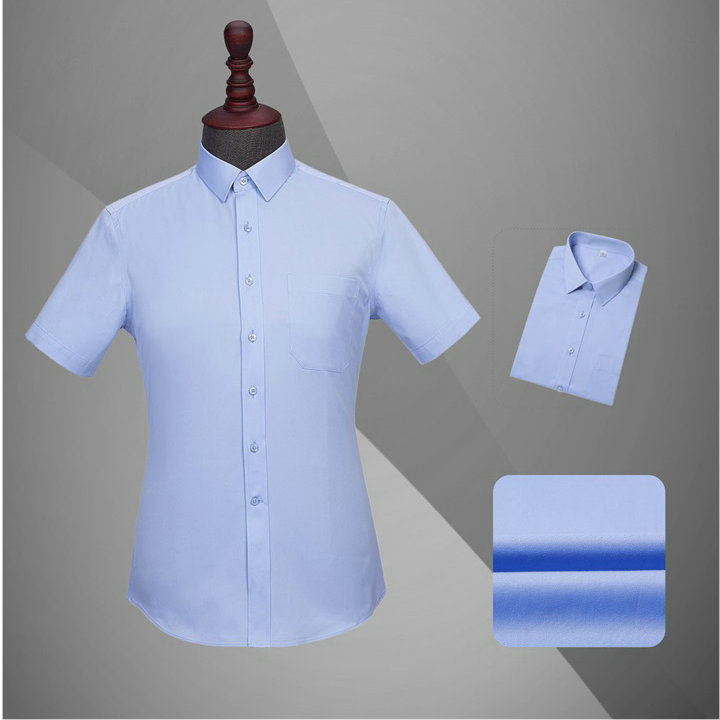 北京衬衫价格,北京定制衬衫公司,YW012男短袖蓝色